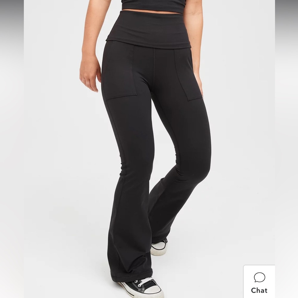 Aerie Black Flare Leggings